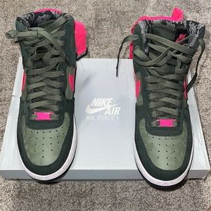 Air Force 1 high Green/pink/white